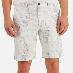 Alfani marble white shorts